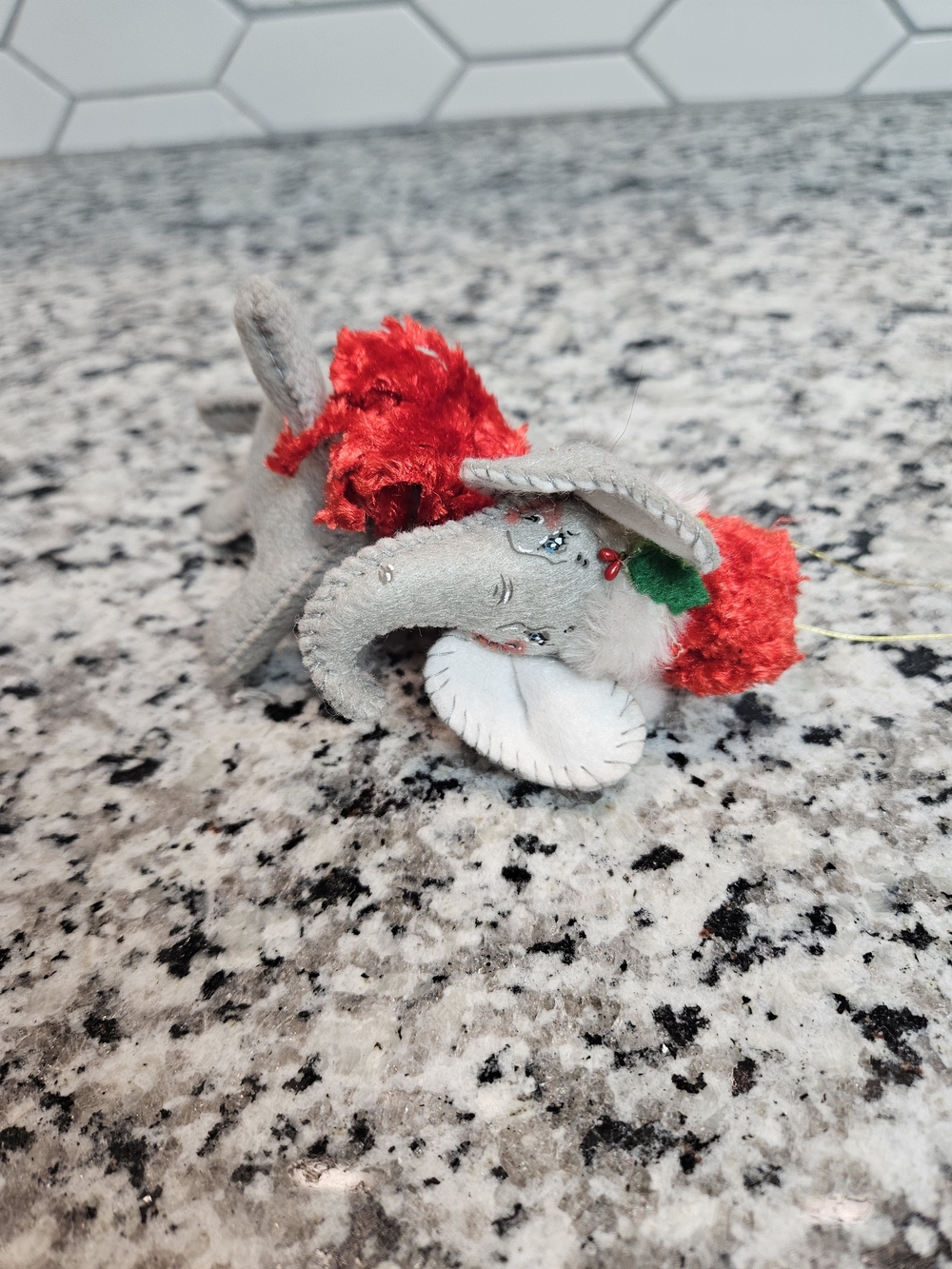 Annalee Doll Christmas Holiday Gray Elephant Ornament 2012